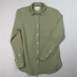 J.Crew Button Up Shirt Women’s 00 | 100% Cotton | Green